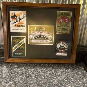 Jack Daniels Vintage Wall Decor - Brown and Black. Man cave .